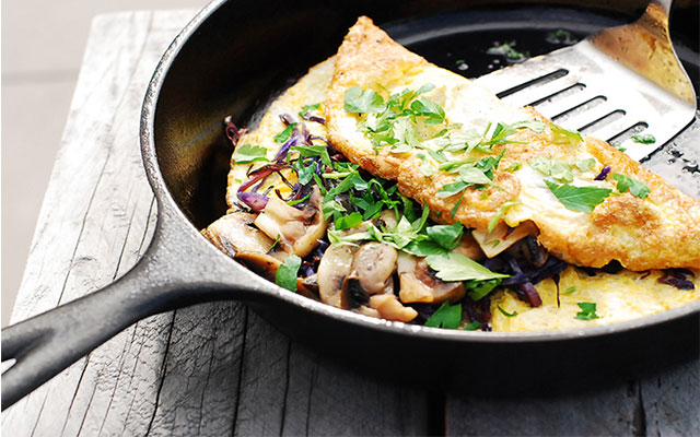 Mantarlı Kaşarlı Omlet